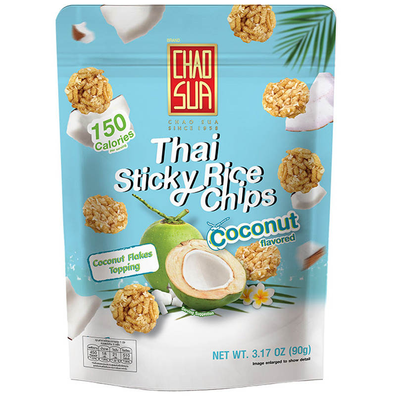 Chaosua Thai Sticky Rice Chips - Coconut Flavor (90g)