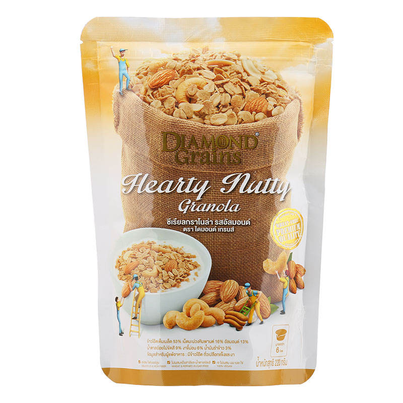 Diamond Grains Hearty Nutty Granola - 220g Pack