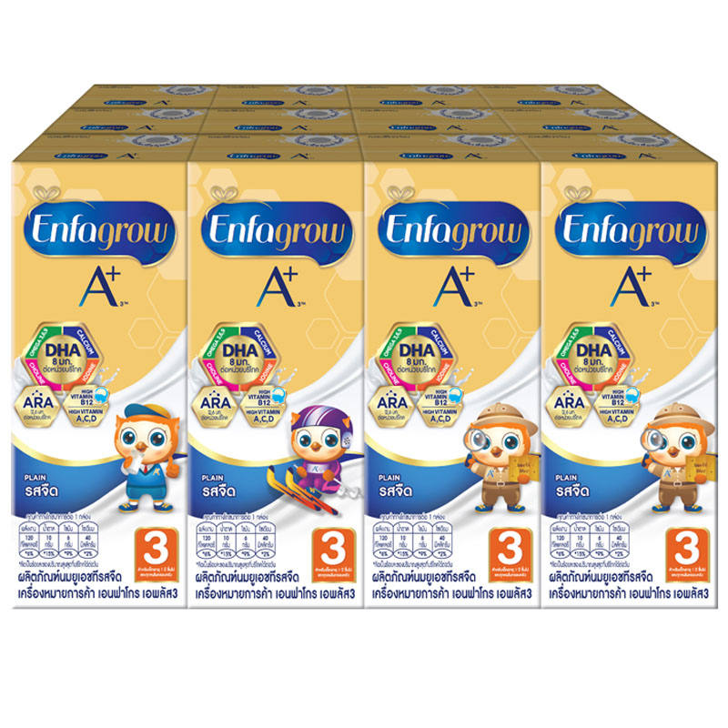 Enfagrow 3 A+ UHT Milk Plain - 180ml Pack of 12