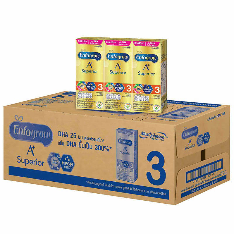 Enfagrow A+ Superior 360 DHA MFGM Pro 3, 180ml Pack of 24