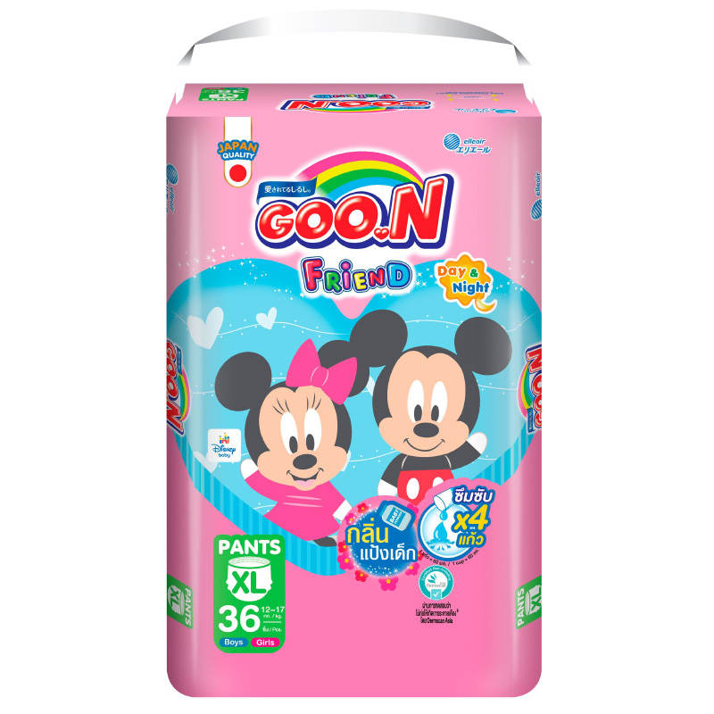 GOON GoonFriend Baby Diaper Pants, Powder Scent, XL (36 Pieces)