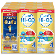 Hi-Q 3 Plus UHT Supergold Prebio Proteq Plain Milk - 180ml Pack of 9