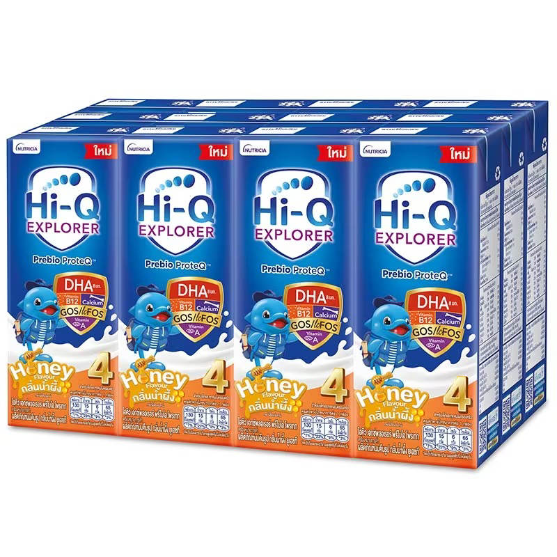 Hi-Q 4 Explorer UHT Milk Plain, 180ml Pack of 12