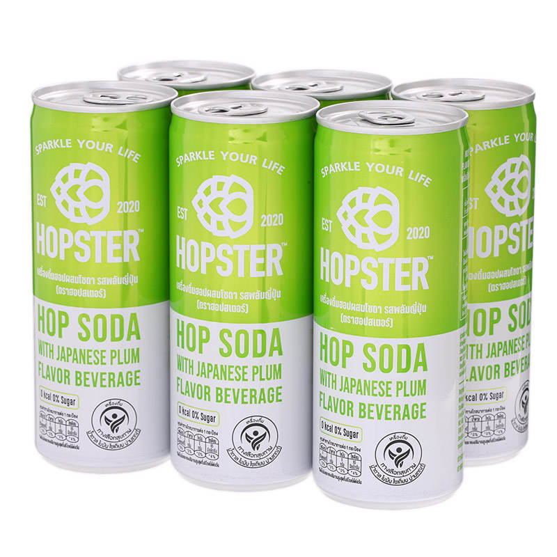 Hopster Japanese Plum Soda Pack of 6 - 250ml