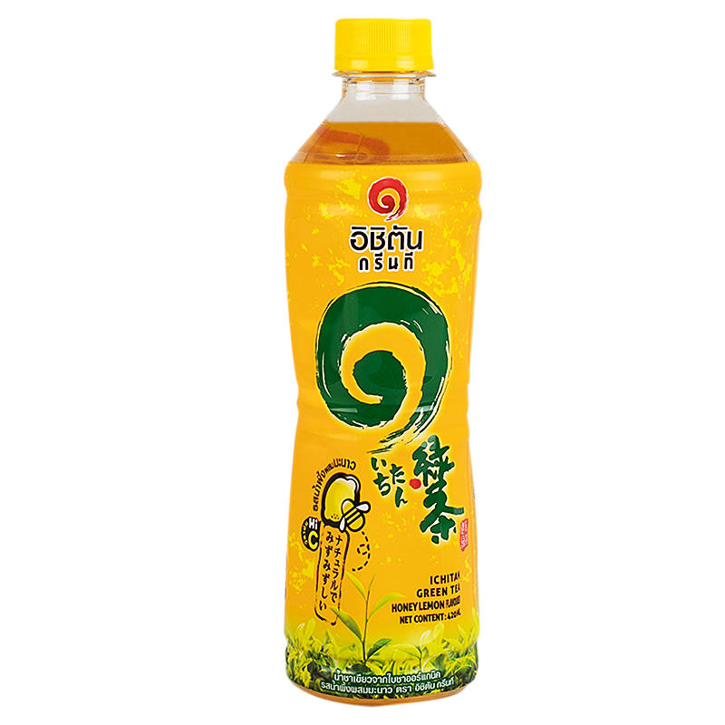 Ichitan Organic Green Tea with Honey and Lemon Flavor - 420ml