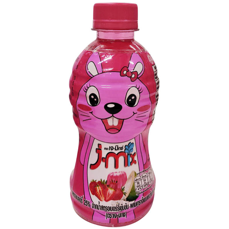 J-MIX Strawberry Juice with Coconut Nata 270ml