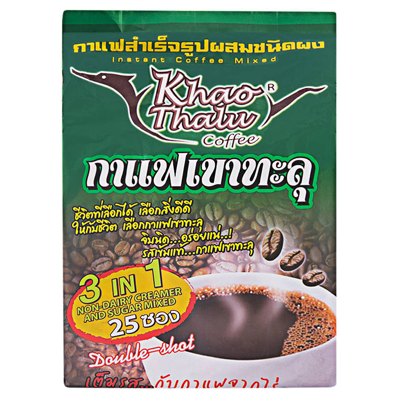 Khaothalu Instant Coffee Mixed Double Shot - 18g Pack of 25 Sachets