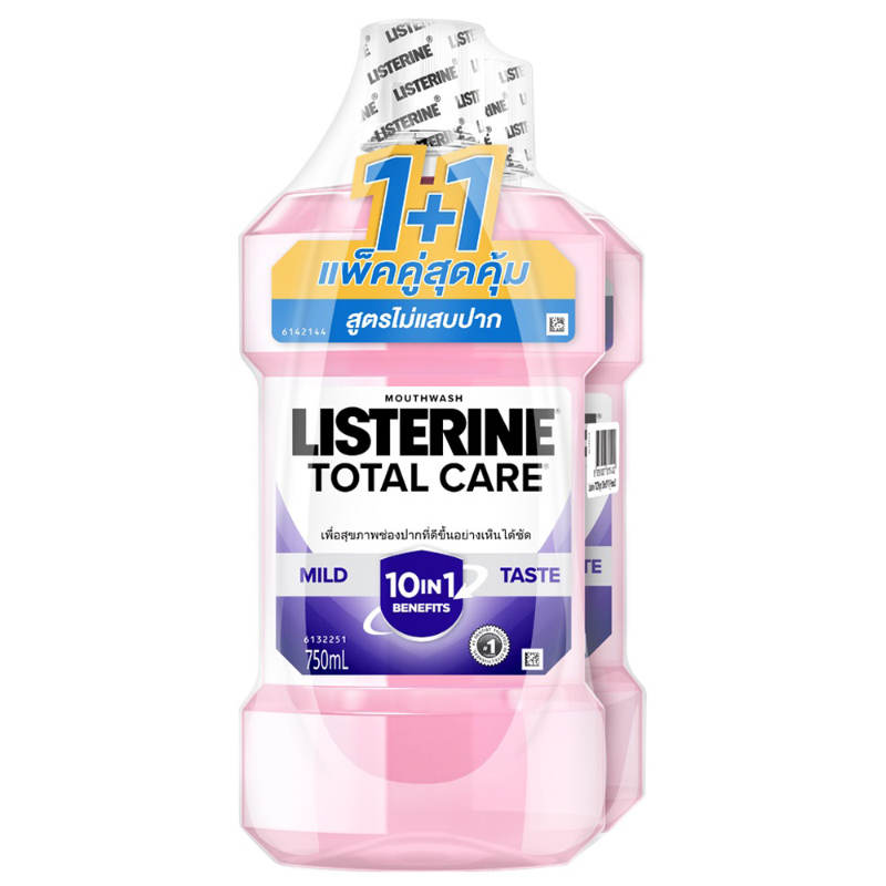 Listerine Total Care Zero Alcohol Mouthwash, 750ml Twin Pack