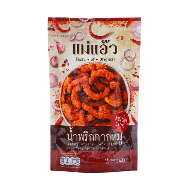 Mae Aew Very Spicy Flavored Pork Rinds 40g
