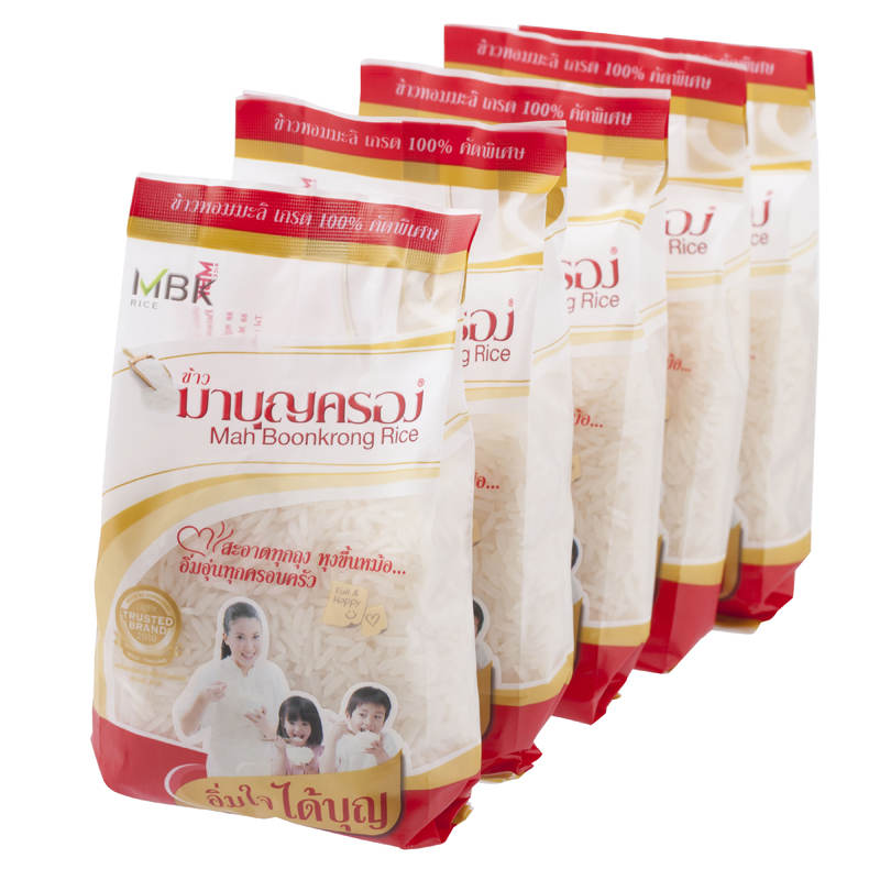 Mahboonkrong Jasmine Rice, 200g Pack of 5