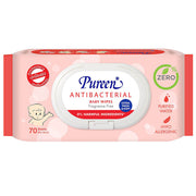 Pureen Antibacterial Baby Wipes - 70 Sheets